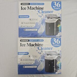USKICH Ice Machine Cleaner 2 PACK 36 Tablets Each Descales Deodorize